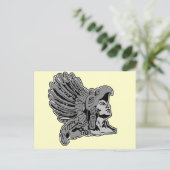 aztec-krijger briefkaart (Staand voorkant)