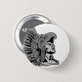aztec-krijger ronde button 5,7 cm (Voorkant /achterkant)
