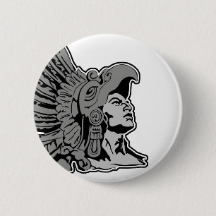aztec-krijger ronde button 5,7 cm