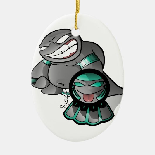 Aztec Lil Fat Belly Keramisch Ornament (Voorkant)