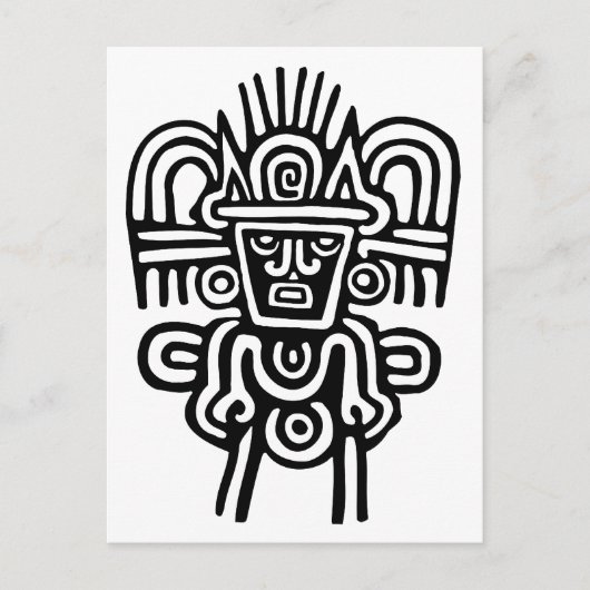 Aztec Man Briefkaart (Voorkant)