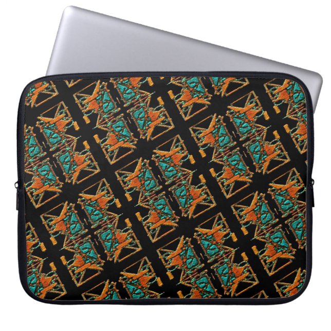 Aztec Mandala Laptop Sleeve (Voorkant)