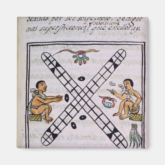 Aztec mannen gokken Patoli Magneet (Voorkant)
