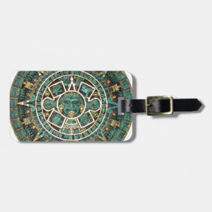Aztec Mayan Ancient Round Disk Calendar Bagagelabel