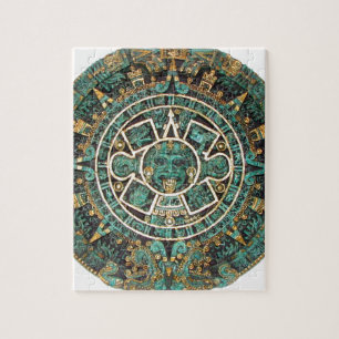 Aztec Mayan Ancient Round Disk Calendar Legpuzzel