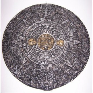AZTEC/MAYAN CALENDAR STAAND FOTOBEELDJE 