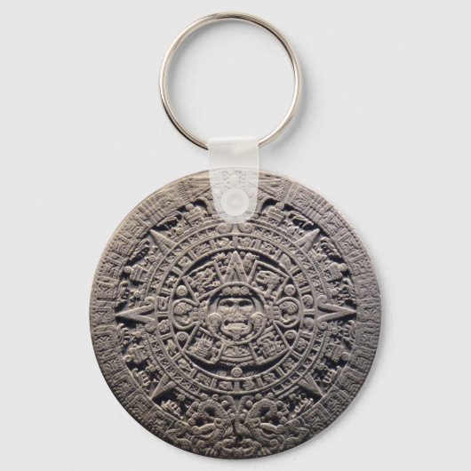 Aztec MAYAN CALENDAR Stone - 21 december 2012 Sleutelhanger (Voorkant)