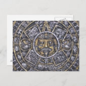 Aztec/Mayan Sun Calendar Briefkaart (Voorkant / Achterkant)