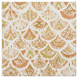 AZTEC MERMAID Golden Tribal Scales Stof