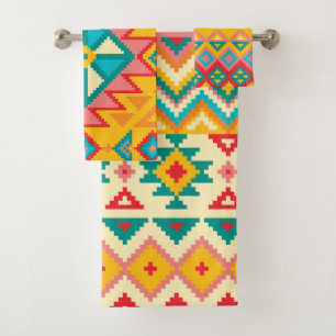 Aztec Mexicaanse rugpatronen Bad Handdoek
