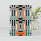 Aztec Mexican Geometric Pattern Bedankkaart (Staand voorkant)