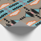 Aztec Mexican Geometric Pattern Cadeaupapier (Hoek)