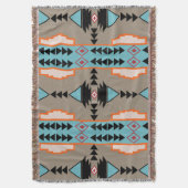 Aztec Mexican Geometric Pattern Deken (Voorkant Verticaal)