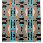 Aztec Mexican Geometric Pattern Douchegordijn (Voorkant)