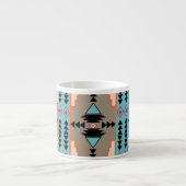 Aztec Mexican Geometric Pattern Espresso Kop (Voorkant)