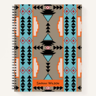 Aztec Mexican Geometric Pattern Notitieboek