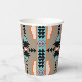 Aztec Mexican Geometric Pattern Papieren Bekers (Rechts)