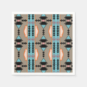 Aztec Mexican Geometric Pattern Servet