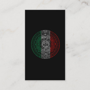Aztec Mexicica Calendar Mexican Flag Art Visitekaartje