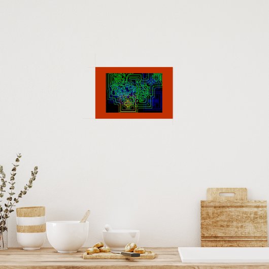 Aztec Microchip Poster (Keuken)