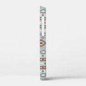 Aztec Mixed Motive Pattern Rusts Cream Blue Case-Mate iPhone Case (Achterkant / Links)