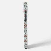 Aztec Mixed Motive Pattern Rusts Cream Blue Case-Mate iPhone Case (Achterkant / Links)