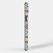Aztec Mixed Motive Pattern Rusts Cream Blue Case-Mate iPhone Case (Achterkant / Rechts)