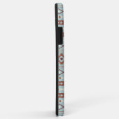 Aztec Mixed Motive Pattern Rusts Cream Blue Case-Mate iPhone Case (Achterkant/rechts)