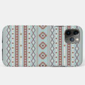 Aztec Mixed Motive Pattern Rusts Cream Blue Case-Mate iPhone Case (Achterkant (horizontaal))