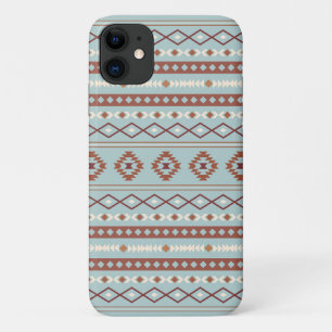 Aztec Mixed Motive Pattern Rusts Cream Blue iPhone 11 Hoesje