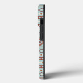 Aztec Mixed Motive Pattern Rusts Cream Blue Case-Mate iPhone Case (Achterkant / Links)