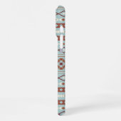 Aztec Mixed Motive Pattern Rusts Cream Blue iPhone Hoesje (Linkerkant)