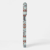 Aztec Mixed Motive Pattern Rusts Cream Blue iPhone Hoesje (Rechterkant)