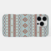 Aztec Mixed Motive Pattern Rusts Cream Blue iPhone Hoesje (Achterkant horizontaal)