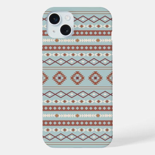 Aztec Mixte Motif Motif Rusts Crème Bleu (Verso)