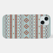 Aztec Mixte Motif Motif Rusts Crème Bleu (Verso Horizontal)