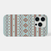 Aztec Mixte Motif Motif Rusts Crème Bleu (Verso Horizontal)