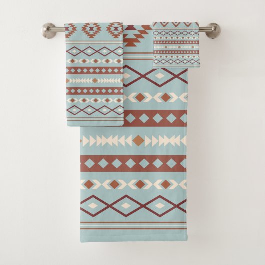 Aztec Mixte Motif Motif Rusts Crème Bleu (En situation)