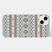 Aztec Mixte Motif Motif Rusts Crème Bleu (Verso Horizontal)
