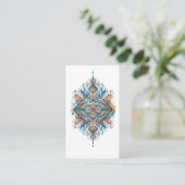 Aztec Motif Boho Boutique Salon Carte de visite (Debout devant)