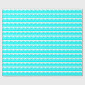 Aztec Mountains - Cyaan op White Cadeaupapier (Vlak)