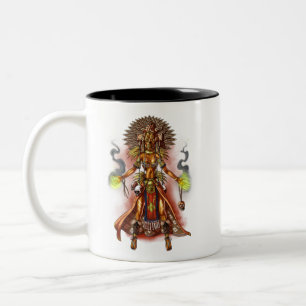 Aztec Mythology God Managua Tweekleurige Koffiemok
