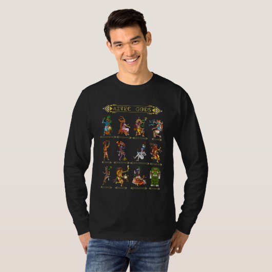 Aztec Mythology gods Ancient Mayan Civilization Hi T-shirt (Voorkant volledig)