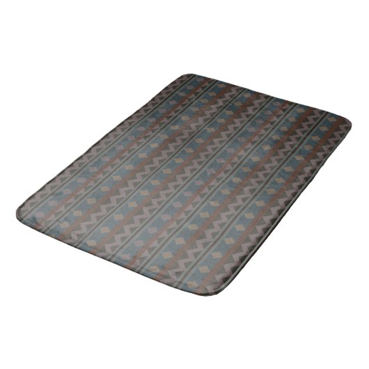 Aztec Native American Geometric Design Bath Mat (Gekanteld)