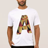 Aztec Navajo Pattern Letter A T-shirt (Voorkant)