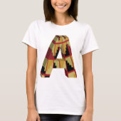 Aztec Navajo Pattern Letter A T-shirt (Voorkant)