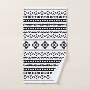 Aztec noir sur blanc Motifs mélangés Motif