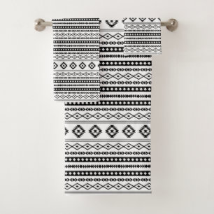 Aztec noir sur blanc Motifs mélangés Sml Motif