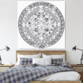 AZTEC OF MEXICA mexican Canvas Afdruk (Insitu (Slaapkamer))