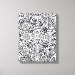 AZTEC OF MEXICA mexican Canvas Afdruk